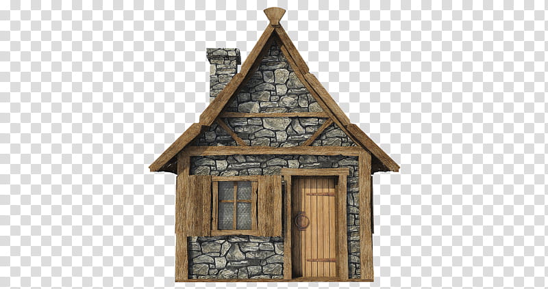 A brown and gray. Hut clipart medieval house