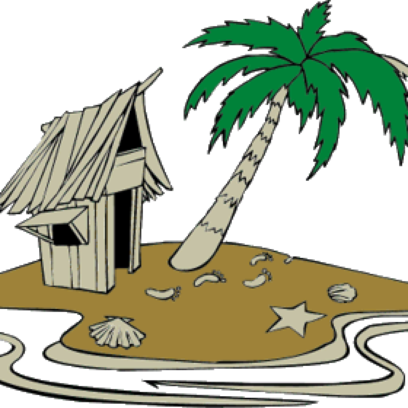 hut clipart palm