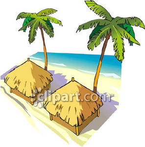 hut clipart palm