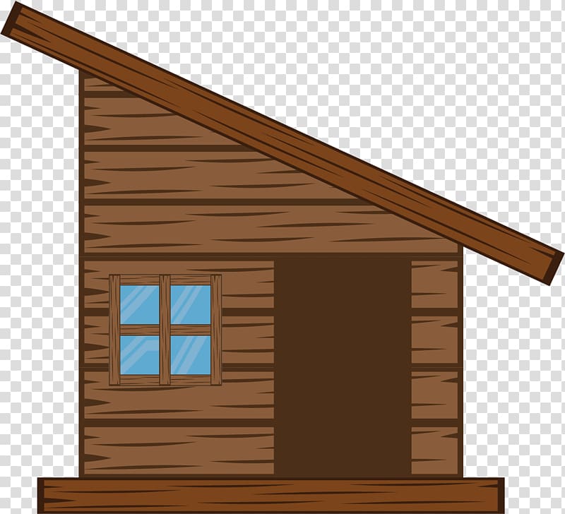 Log cabin cottage house. Hut clipart simple cartoon