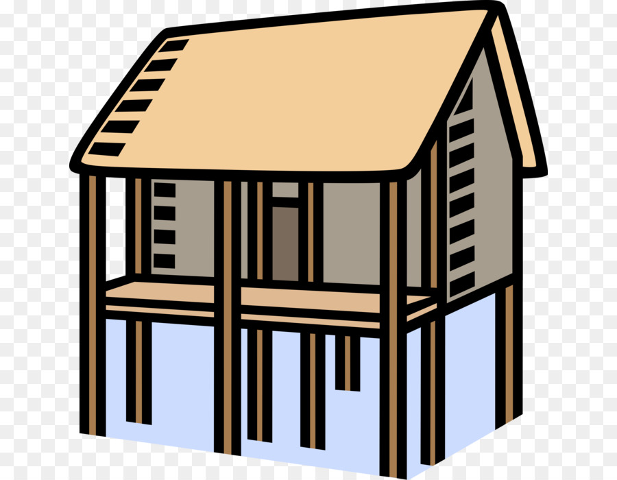 hut clipart stilt house