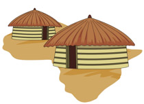 hut clipart traditional african