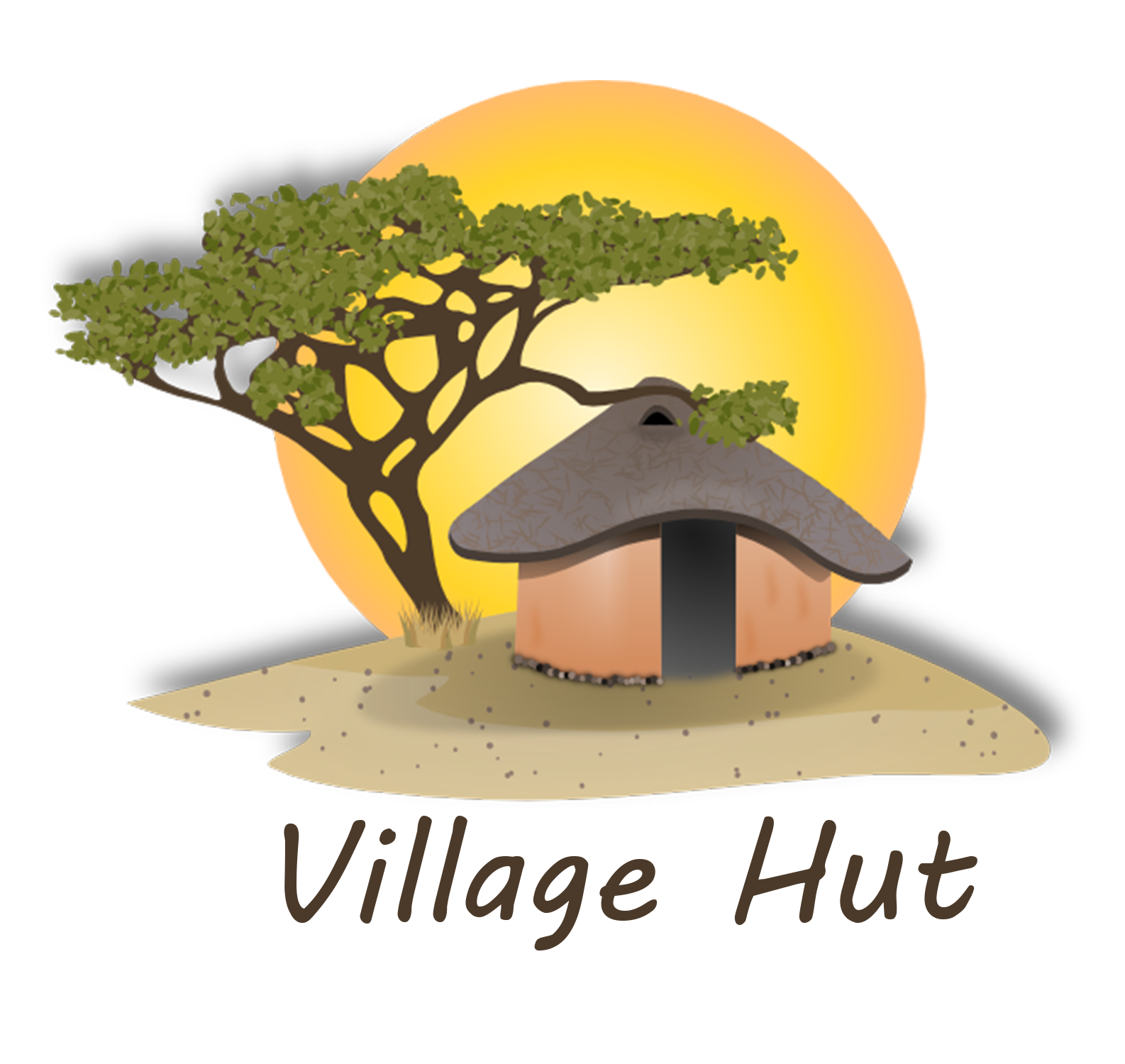 hut clipart village home