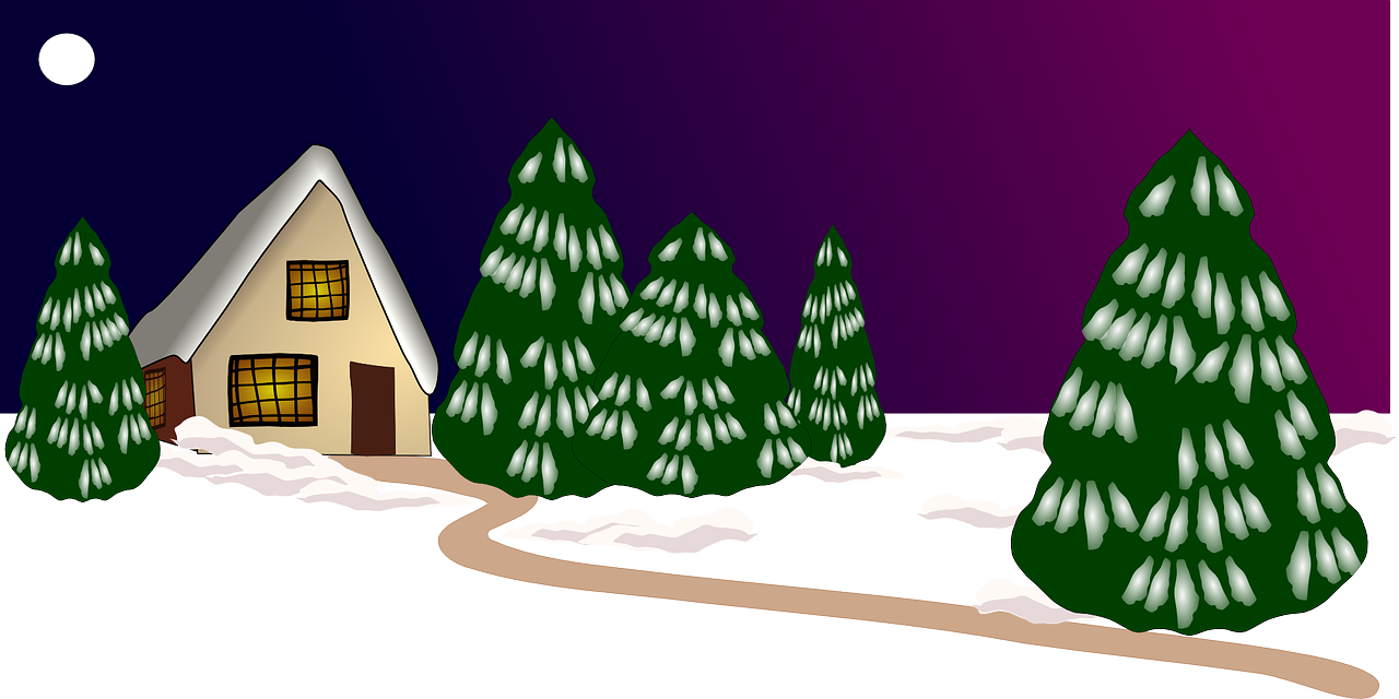 hut clipart winter