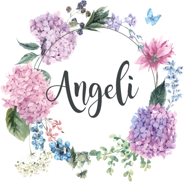 Wreath name decals suarez. Hydrangea clipart heather flower
