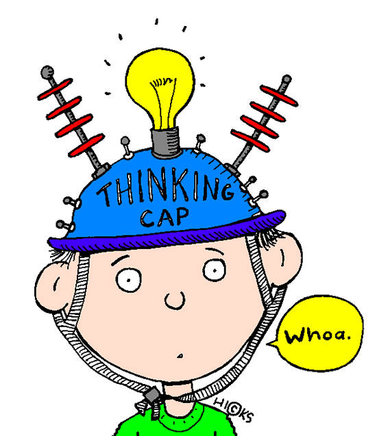 thoughts clipart thinking cap