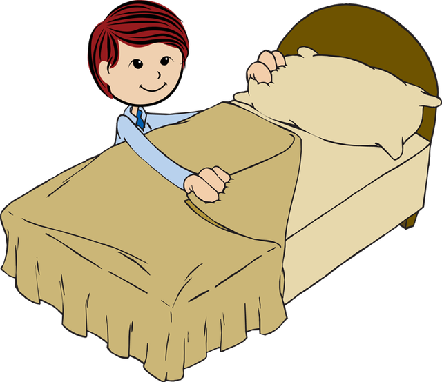 I clipart bed. Make your day down