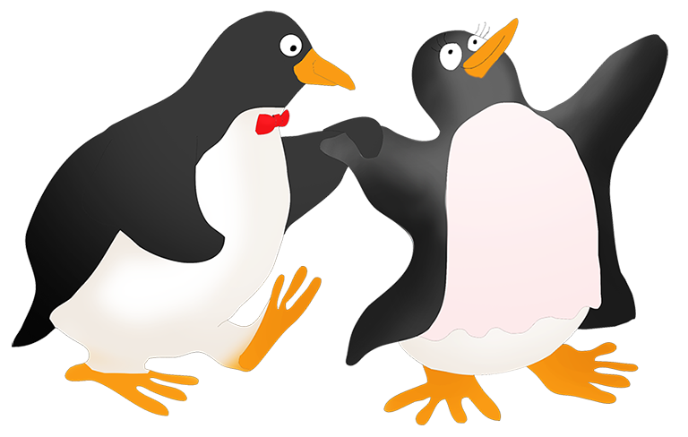 penguin clipart scene
