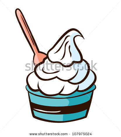 A of cream with. Ice clipart cup ice