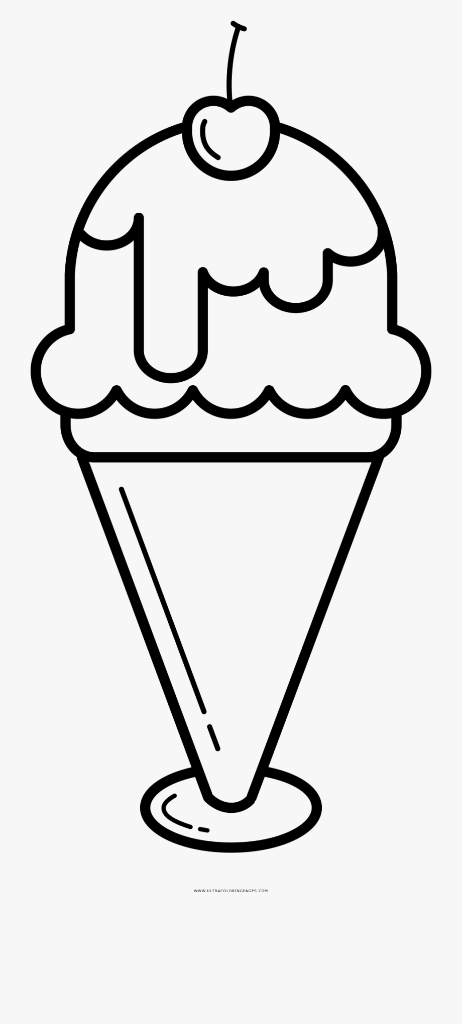 Sundae Clipart Coloring Page Sundae Coloring Page Transparent FREE For