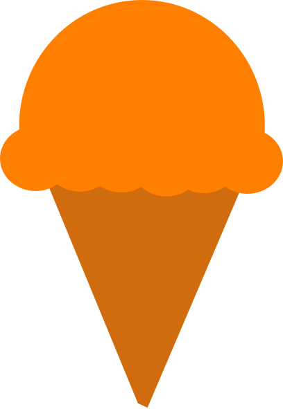 Icecream clipart orange. Ice cream silhouette clip