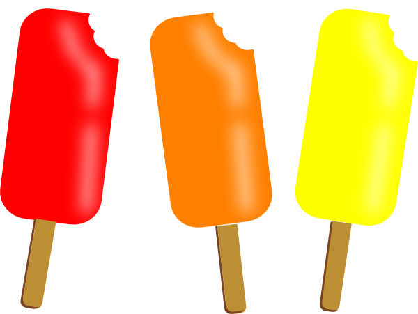 Cream background food product. Ice clipart orange