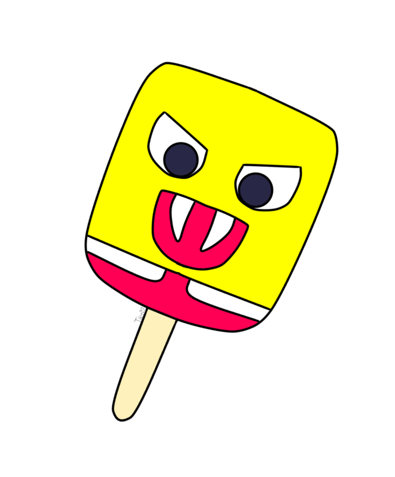 June clipart popscicle. Evil spongebob popsicle by