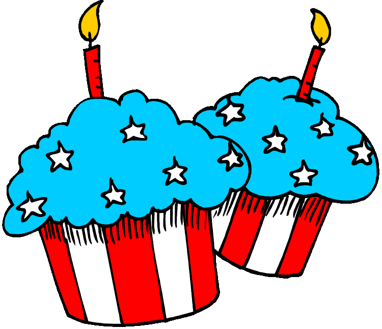 Patriotic patriotic cupcake