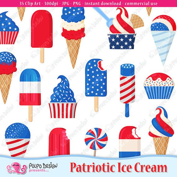  patriotic cream and. Ice clipart red white blue popsicle