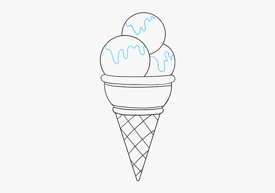 Cream cone drawings of. Ice clipart simple