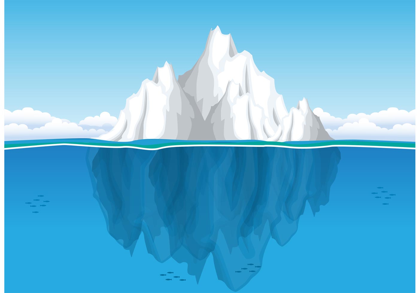 glacier clipart iceberg outline