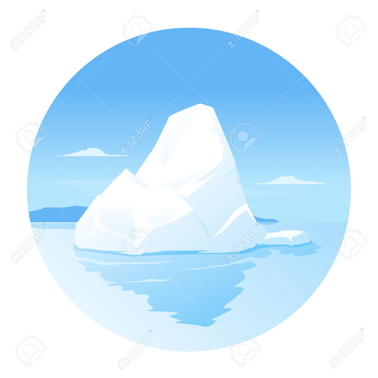 iceberg clipart cartoon