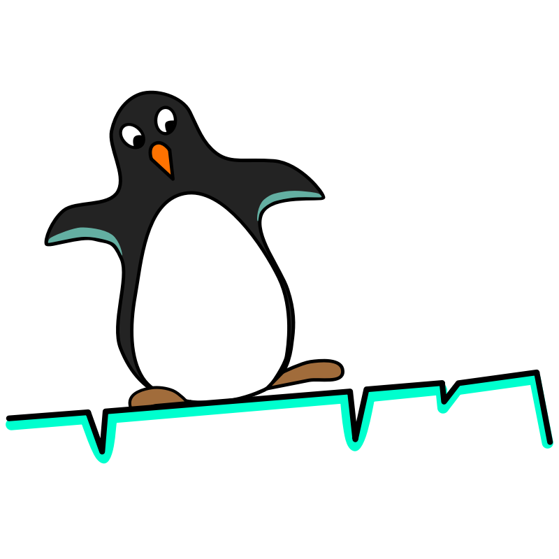 iceberg clipart cute penguin
