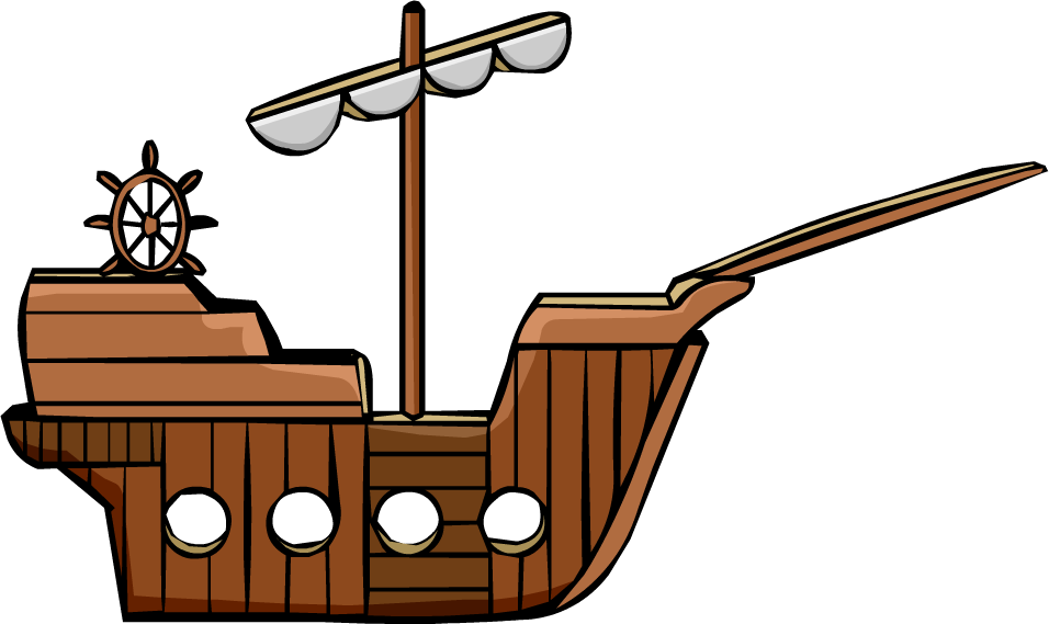 old clipart pirate ship