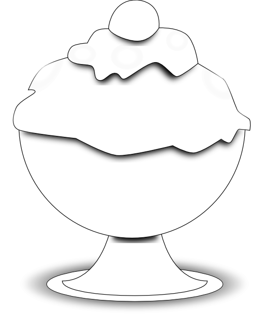 Icecream ice creamblack white