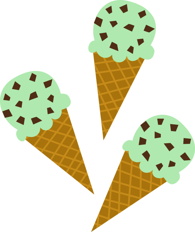 Minty chip s cutie. Icecream clipart mint