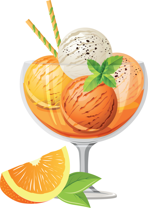 icecream clipart orange