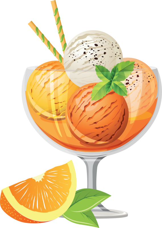 Ice cream bowl hubpicture. Icecream clipart orange