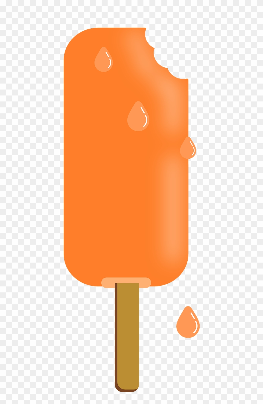 Icecream clipart orange. Ice cream popsicle stick