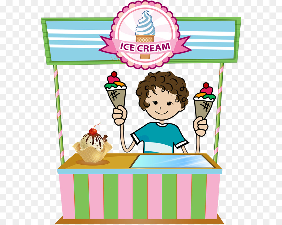 Ice cream background food. Icecream clipart stall
