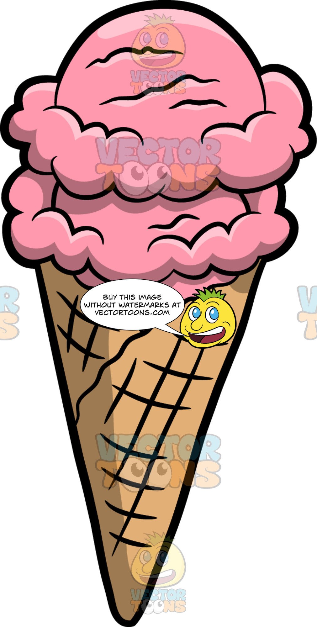 Scoops of ice cream. Icecream clipart strawberry