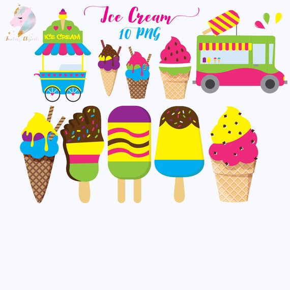 Ice cream cone scoop. Icecream clipart summer