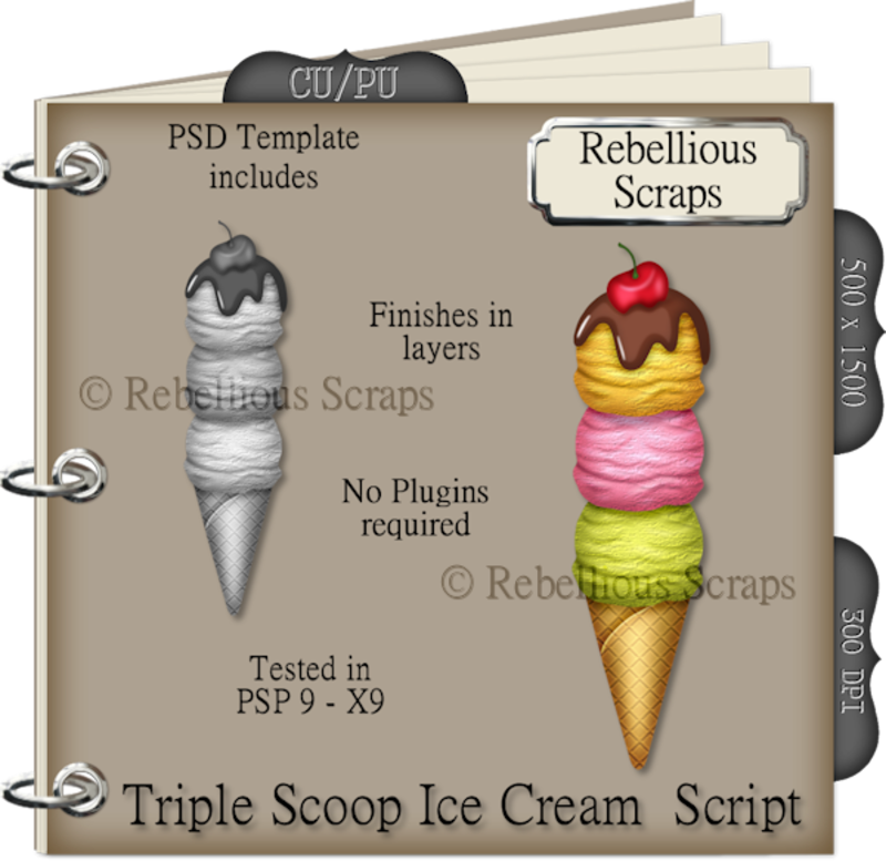 icecream clipart triple scoop