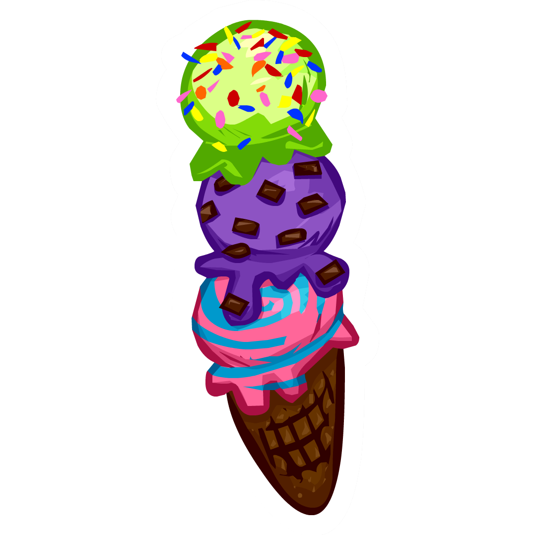 icecream clipart triple scoop