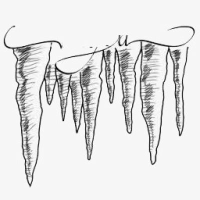 icicles clipart black and white