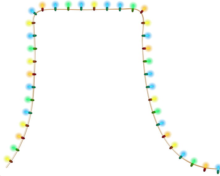Transparent christmas lights picture. Working clipart amount