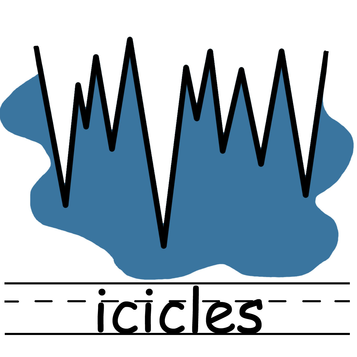 icicles clipart row