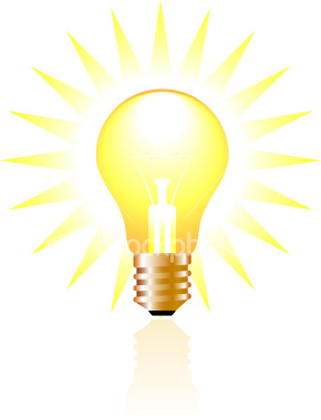 idea clipart lighted bulb