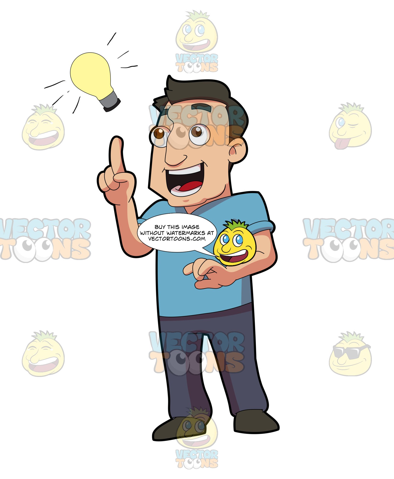Idea clipart thinkng. A man thinking of