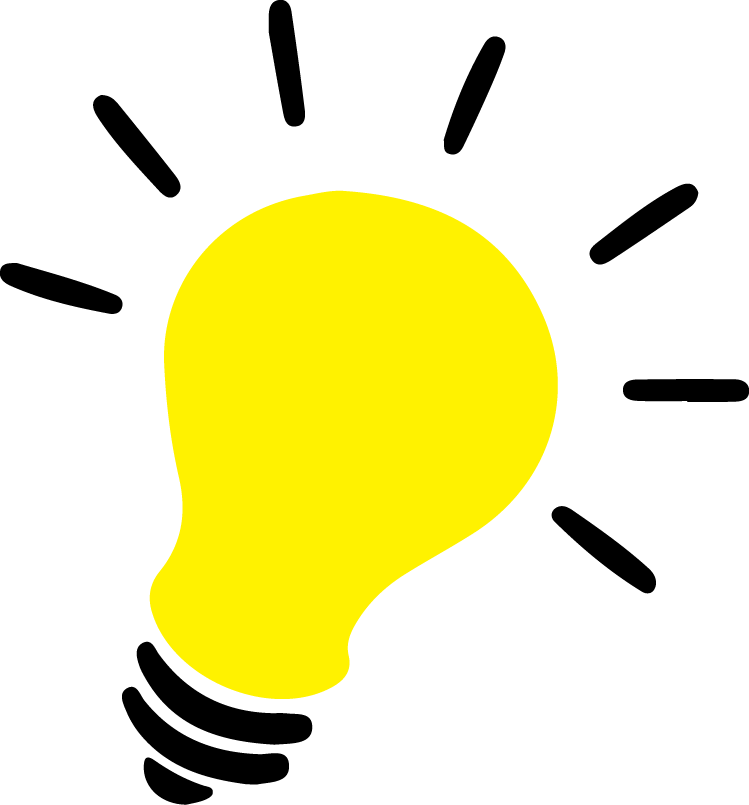 idea clipart yellow bulb