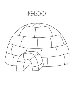 Igloo clipart colour. Eskimo and coloring pages