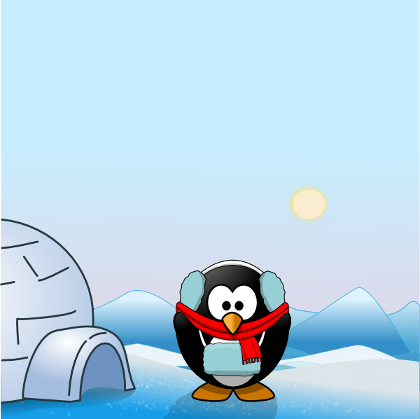 igloo clipart penguin