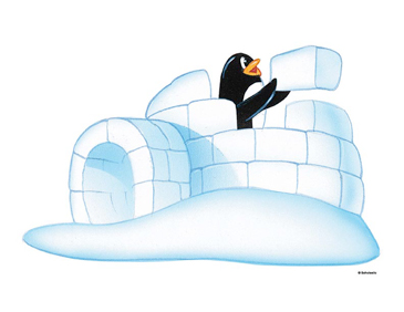 igloo clipart penguin