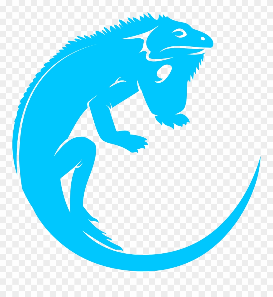 iguana clipart blue iguana
