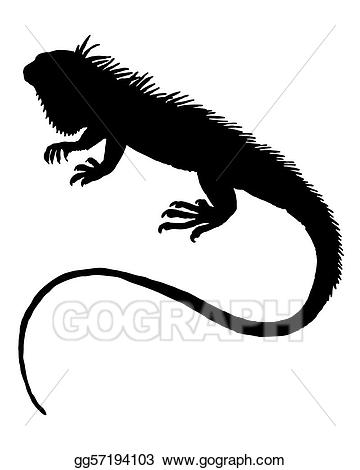 iguana clipart silhouette