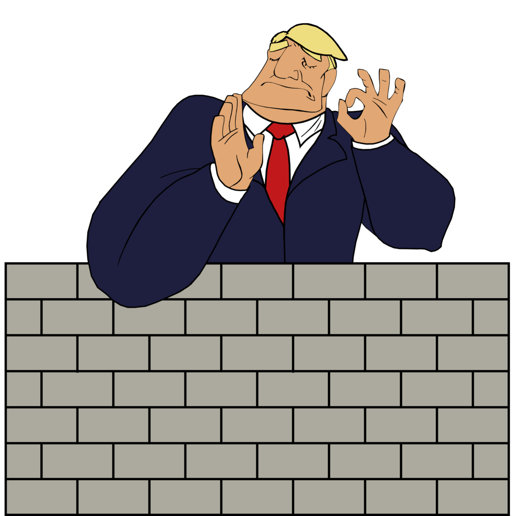 Trump by spankasjw on. Immigration clipart wall