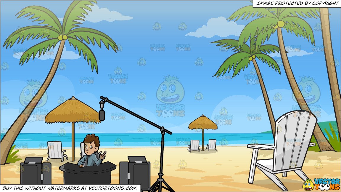 A male filming an. Important clipart commentator