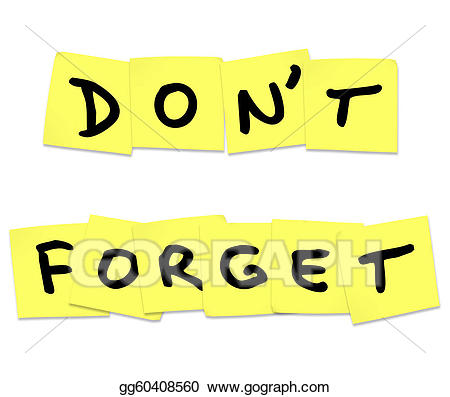 important clipart don t forget