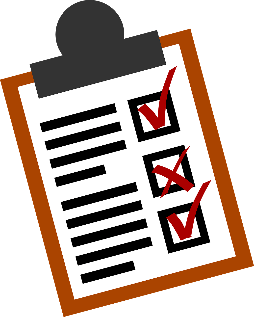 important clipart goal checklist