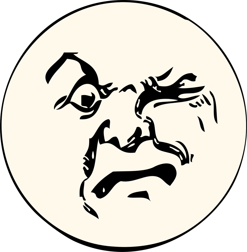 Wonders of the moon. Important clipart interesting face
